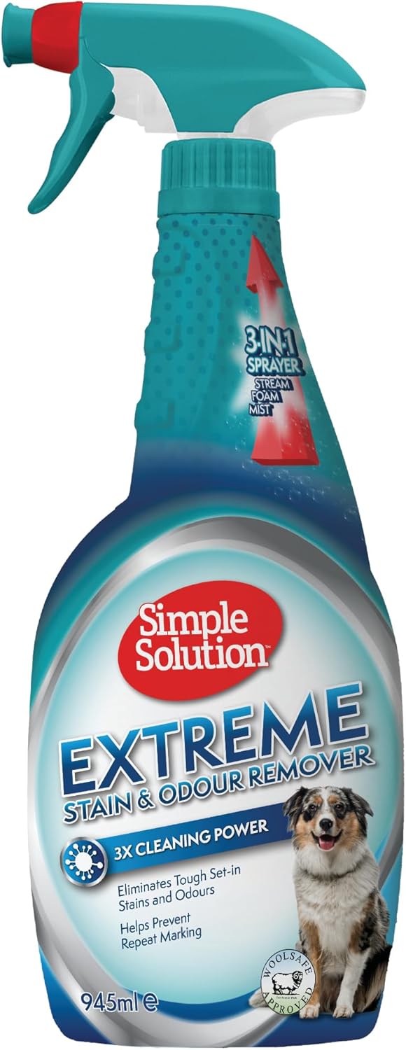 Extreme Pet Stain and Odour Remover, Enzymatic Cleaner with 3X Pro-Bacteria Cleaning Power - 945Ml