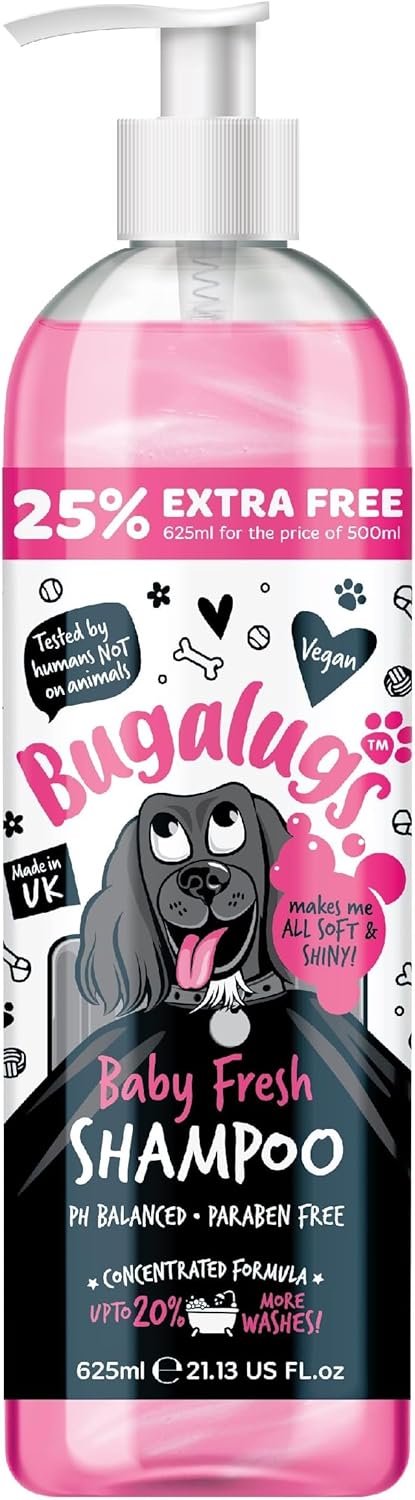 Baby Fresh Dog Shampoo Grooming Products for Smelly Dogs with Baby Powder Scent, Best Puppy Shampoo, Vegan Pet Shampoo Professional (625Ml)