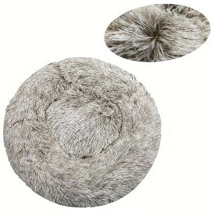 Round Dog Bed Winter Warm Cat Bed Plush Basket for Dog Washable Pet Bed for Small Medium Large Dog Sofa Cat