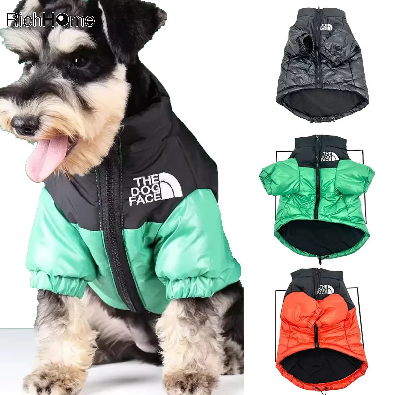 Down Jacket for Dog, the Dog Face Winter Clothes for Small Medium Dogs Warm Thick Vest French Bulldog Puppy Coats